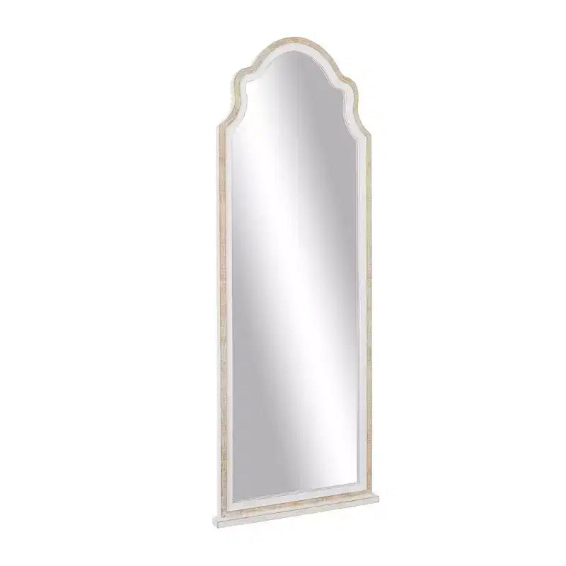 Miroir mural en bois, partie supérieure arquée