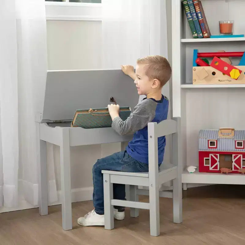 Bureau et chaise enfant en bois réglables en hauteur