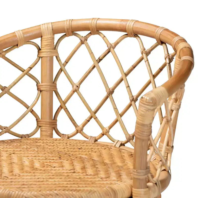 Tabouret de bar Orchard en rotin naturel/marron - Bali & Pari