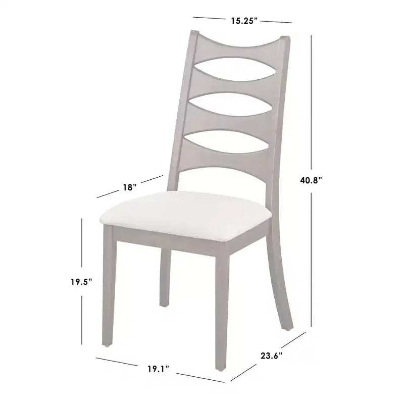 Chaise de salle à manger moderne à dossier ajouré