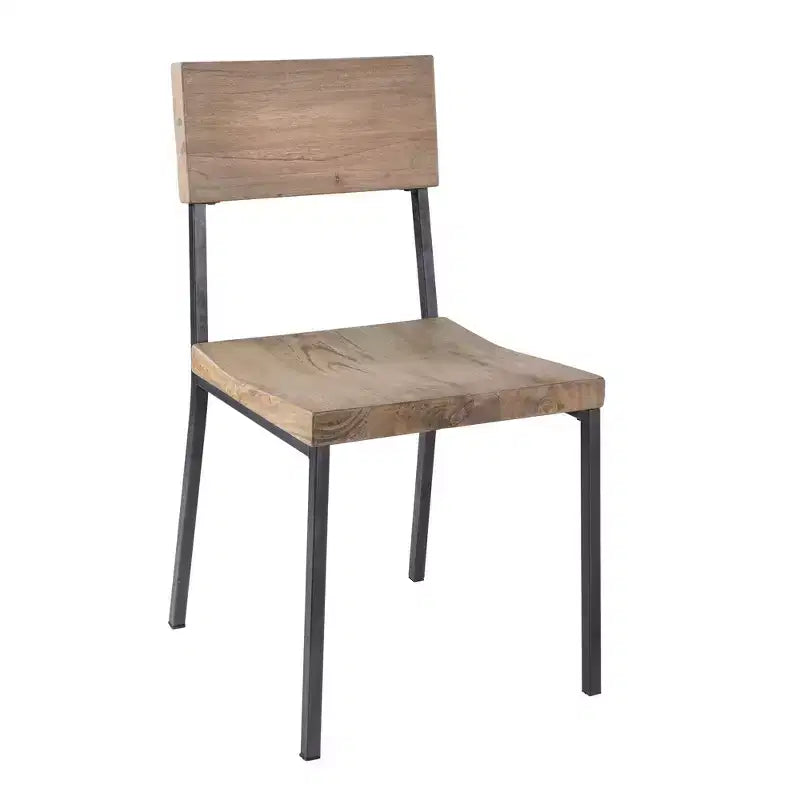 Chaise de salle à manger avec structure en métal et en bois