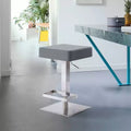 Tabourets de bar pivotants réglables en métal et similicuir