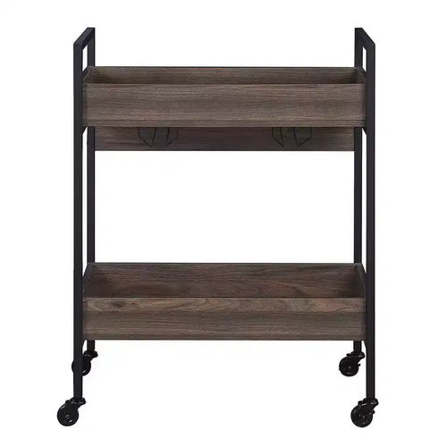 Acme Furniture Jerrick Bar Serving Cart Walnut/Black Finish