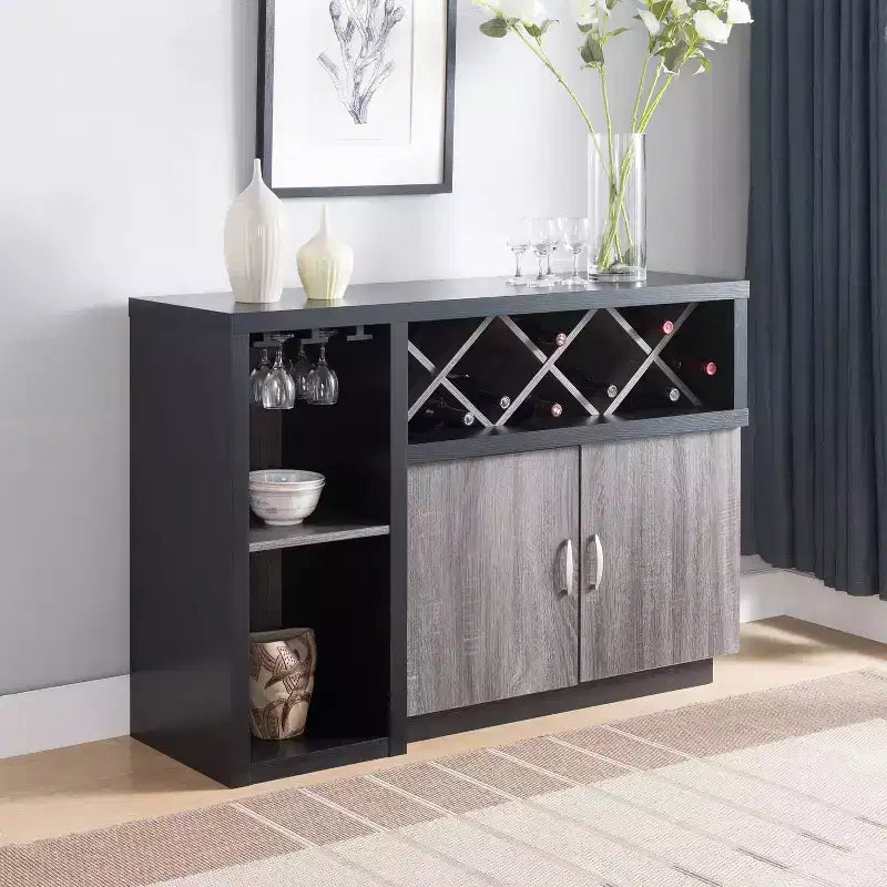 Table de buffet avec casier à vin