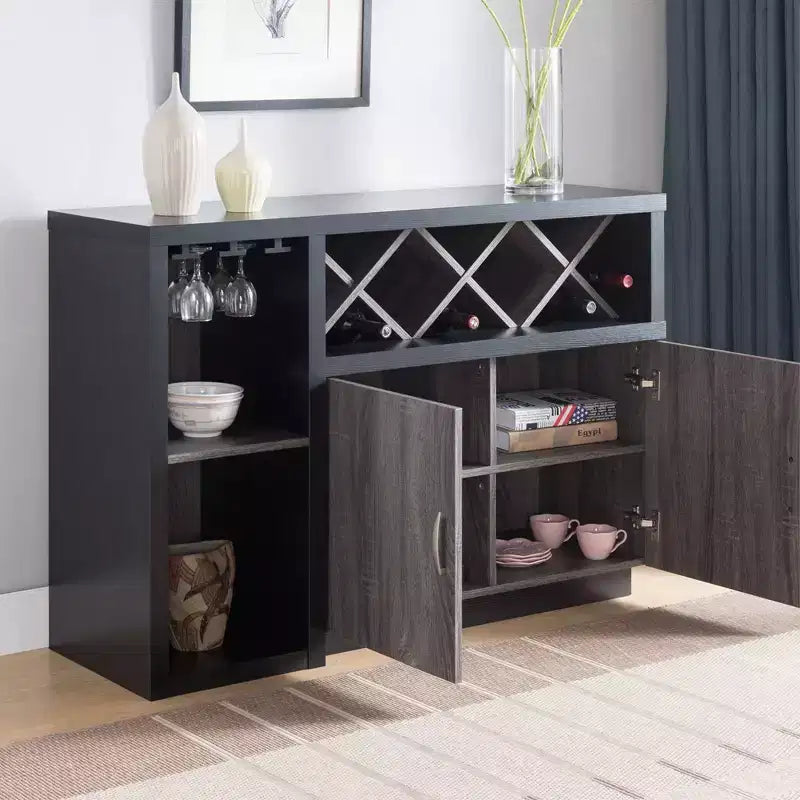 Table de buffet avec casier à vin
