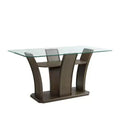 Simms Rectangular Counter Height Table Walnut - Picket House Furnishings: Glass Top Mid-Century Modern Seats 4