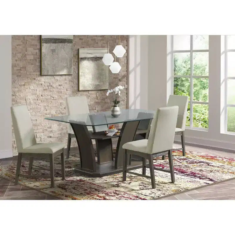 Table de bar rectangulaire en noyer