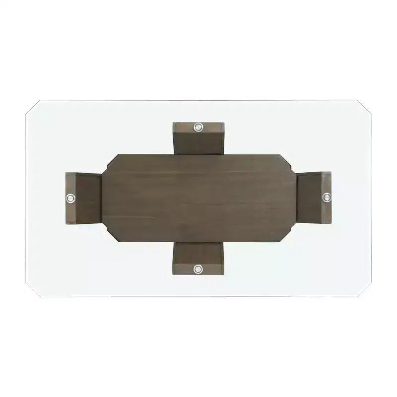 Table de bar rectangulaire en noyer