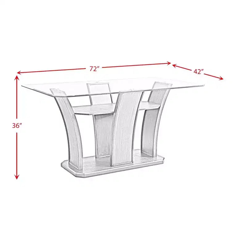 Table de bar rectangulaire en noyer
