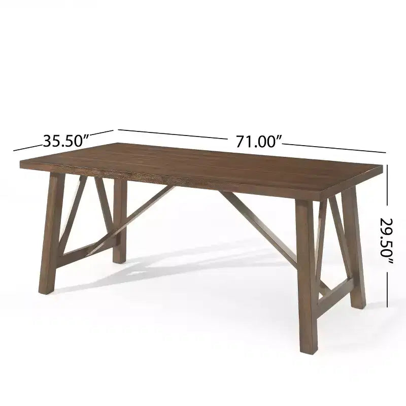 Table à manger en bois de style rustique