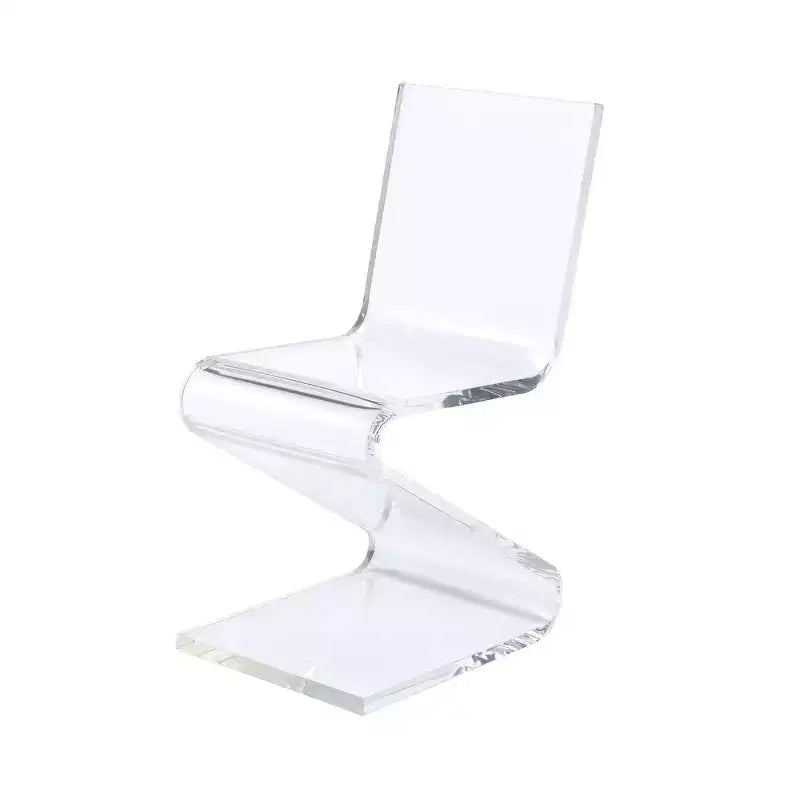 Peek Acrylic Z Chair Clear - Picket House Furnishings: Modern Plexiglass Armless Chair No Cushion