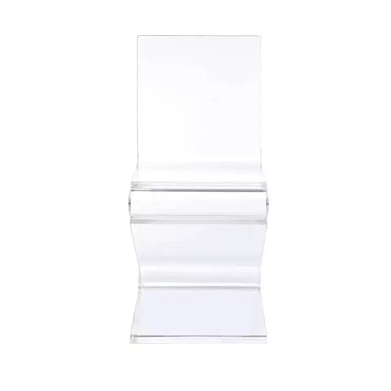 Chaise en acrylique transparent en forme de Z