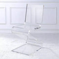Chaise en acrylique transparent en forme de Z
