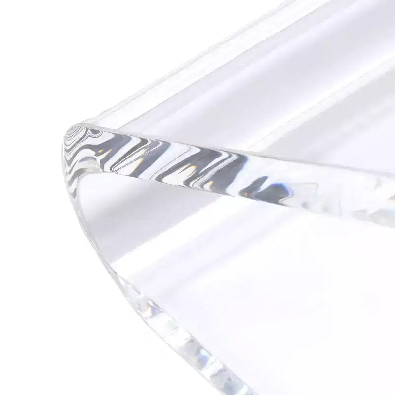 Chaise en acrylique transparent en forme de Z