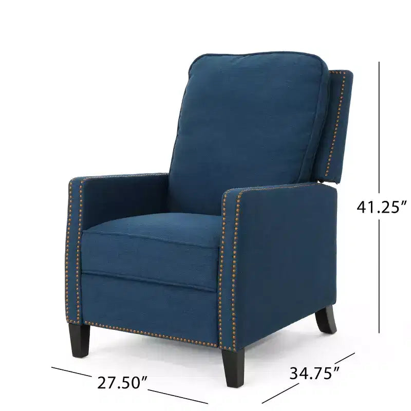 Fauteuil inclinable traditionnel en tissu
