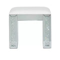 Tabouret cube miroir argenté