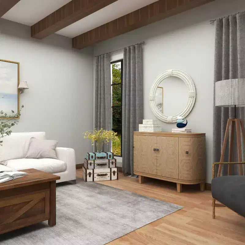 Boîte rectangulaire en bois vieilli style ferme