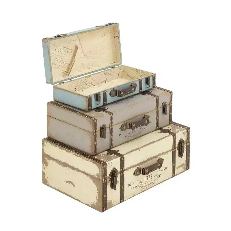 Boîte rectangulaire en bois vieilli style ferme