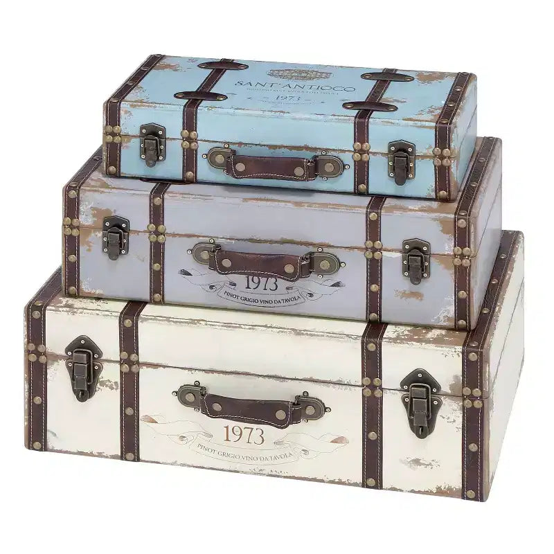 Boîte rectangulaire en bois vieilli style ferme