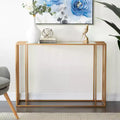 Console en miroir doré et métal de style moderne