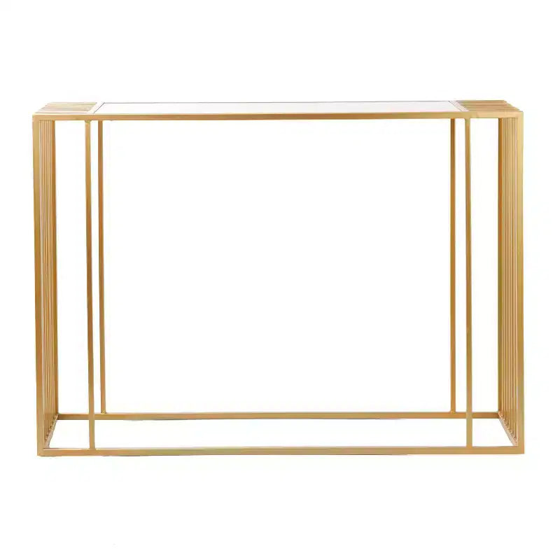 Console en miroir doré et métal de style moderne