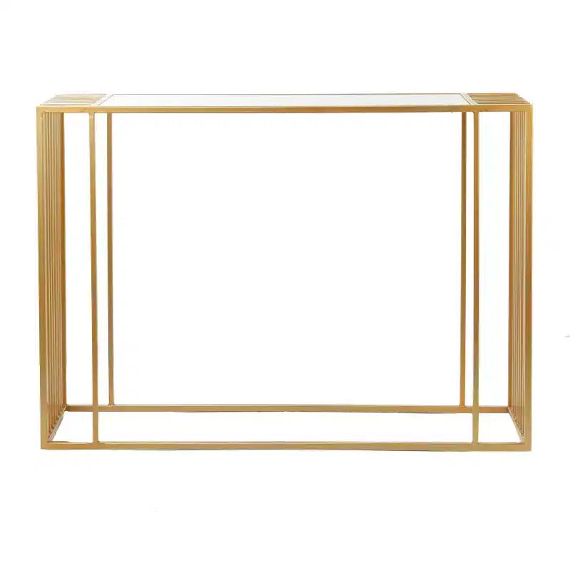 Console en miroir doré et métal de style moderne