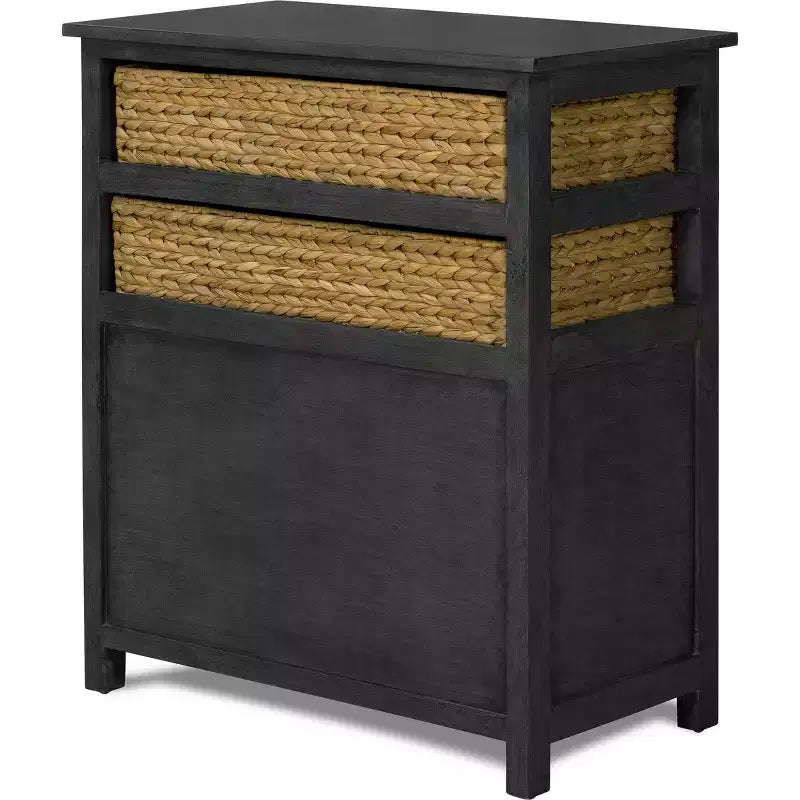 Meuble vitrine, style vieilli noir