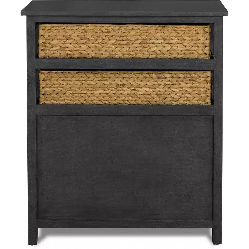 Meuble vitrine, style vieilli noir