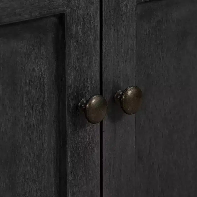 Meuble vitrine, style vieilli noir
