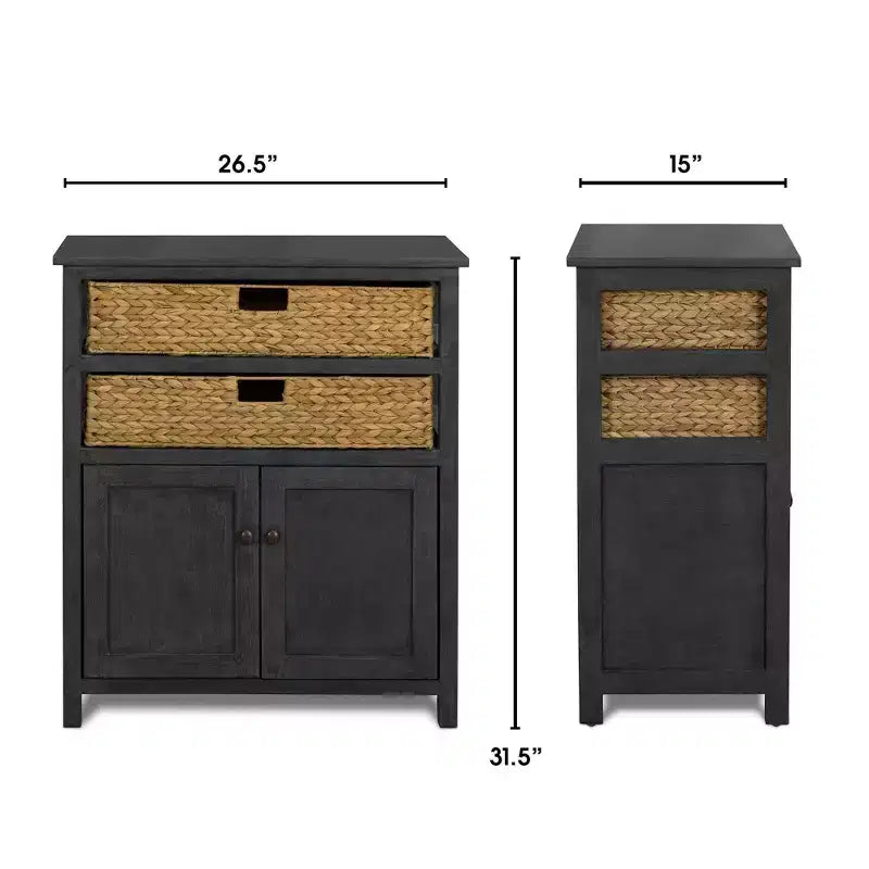 Meuble vitrine, style vieilli noir