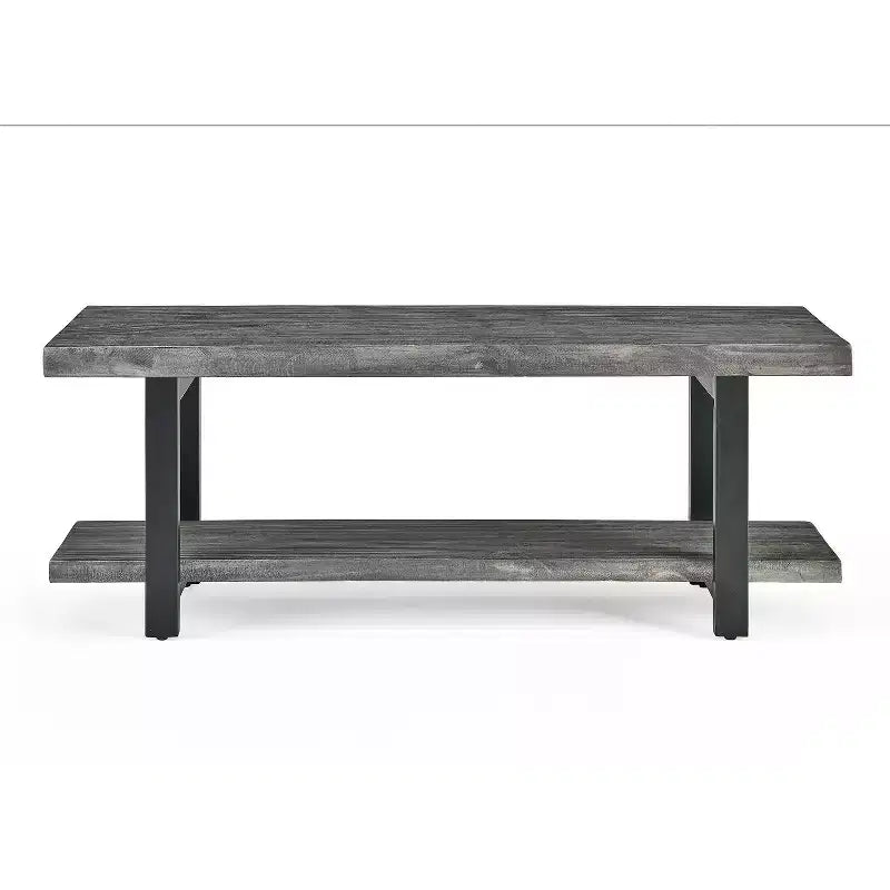 Banc porte-manteau mural en bois
