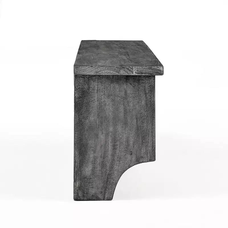 Banc porte-manteau mural en bois