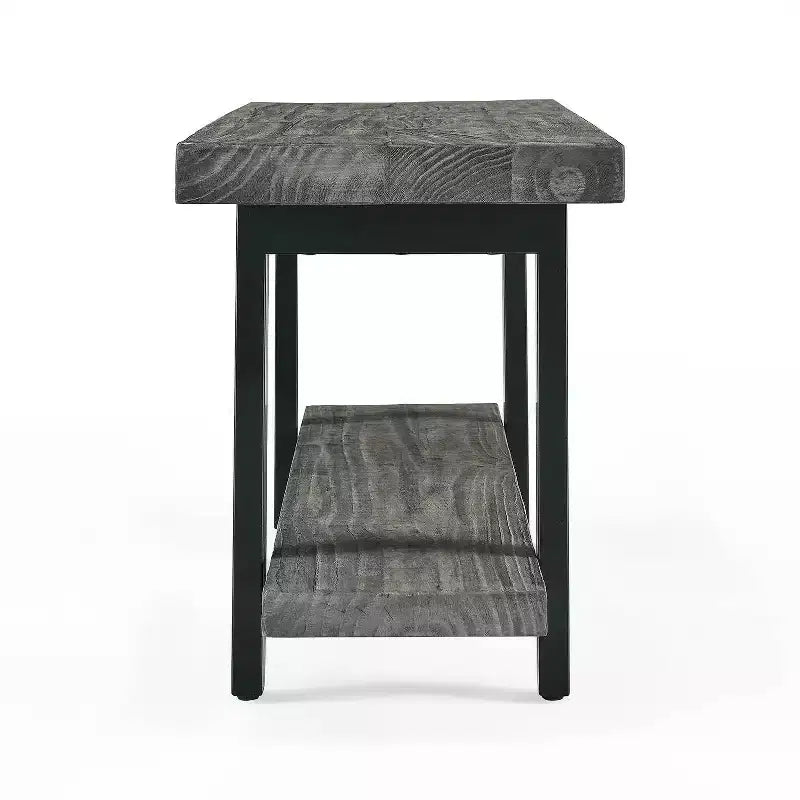 Banc porte-manteau mural en bois