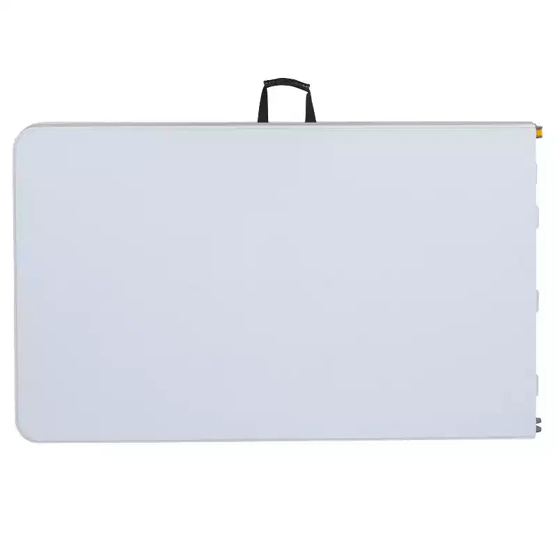 Table pliante en plastique blanc, à double pliage, imitation granit
