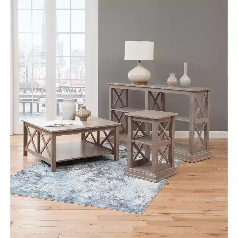 Table d'appoint avec étagères