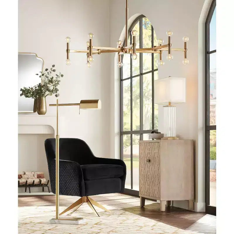 Fauteuil pivotant en velours