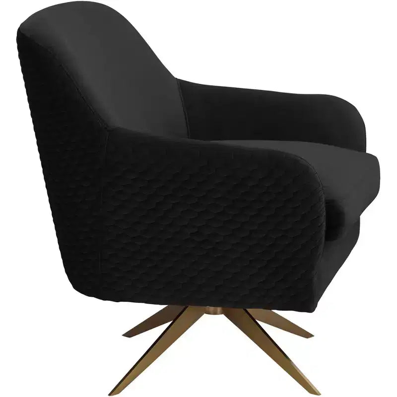 Fauteuil pivotant en velours