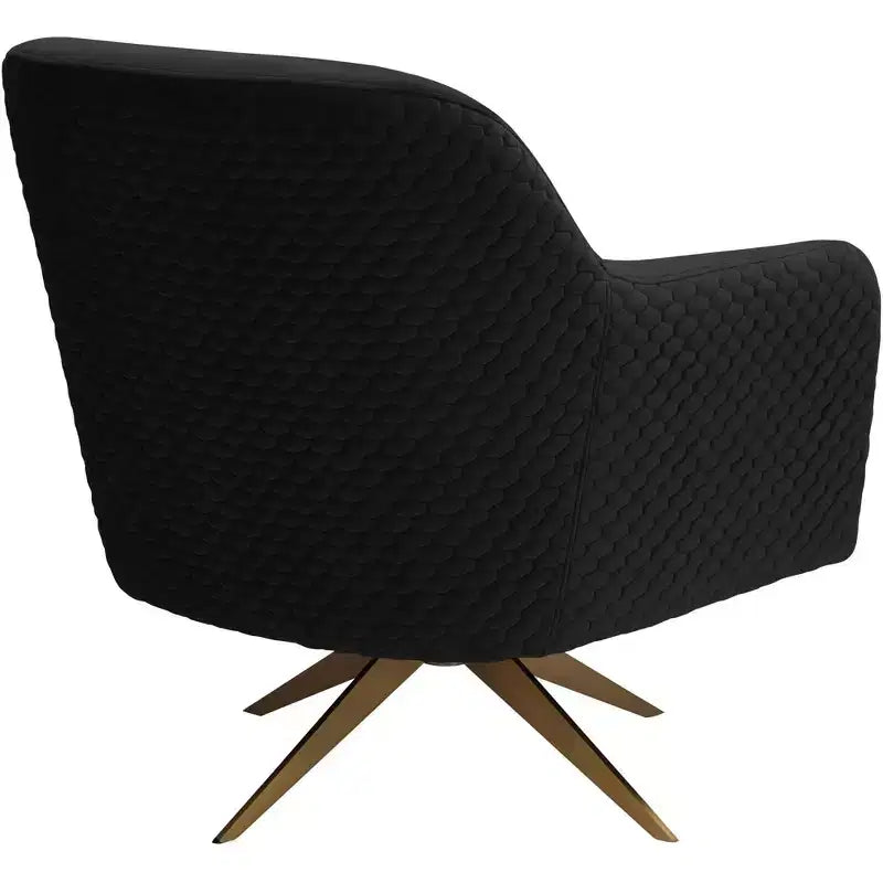 Fauteuil pivotant en velours