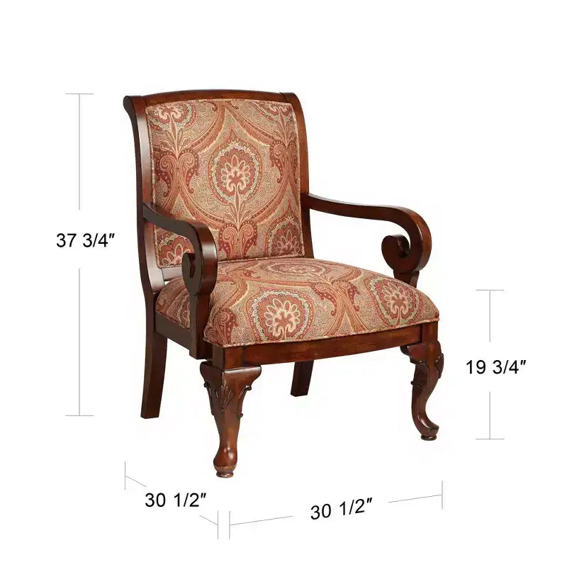 Chaise longue en bois rouge avec coussin