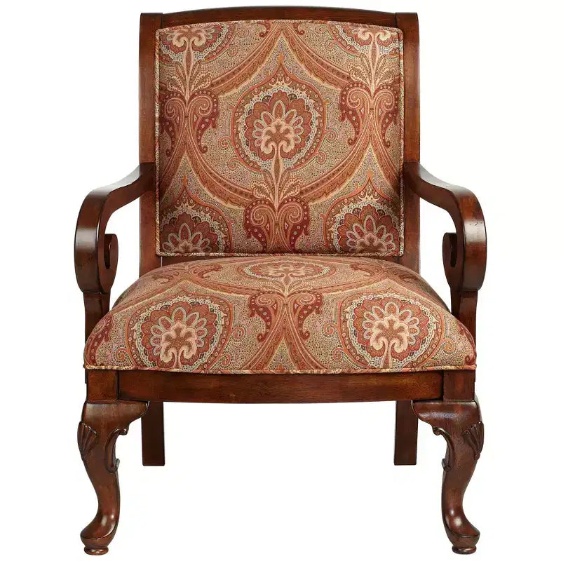 Chaise longue en bois rouge avec coussin