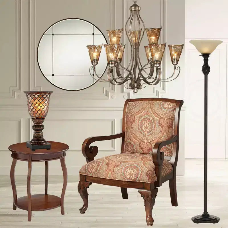 Chaise longue en bois rouge avec coussin