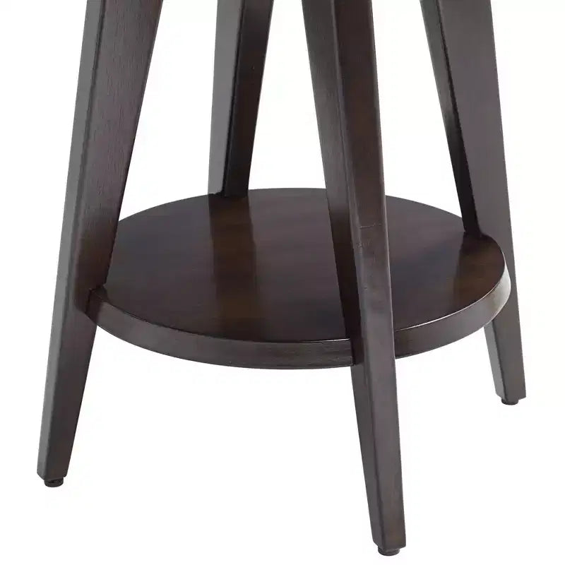 Table d'appoint ronde en bois de style rustique