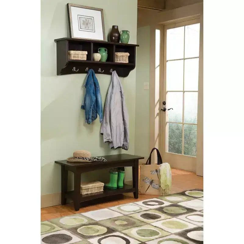 Crochets de rangement avec banc