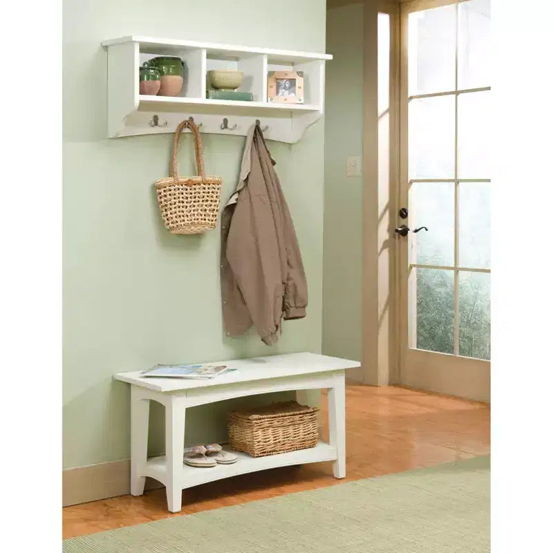Crochets de rangement avec banc