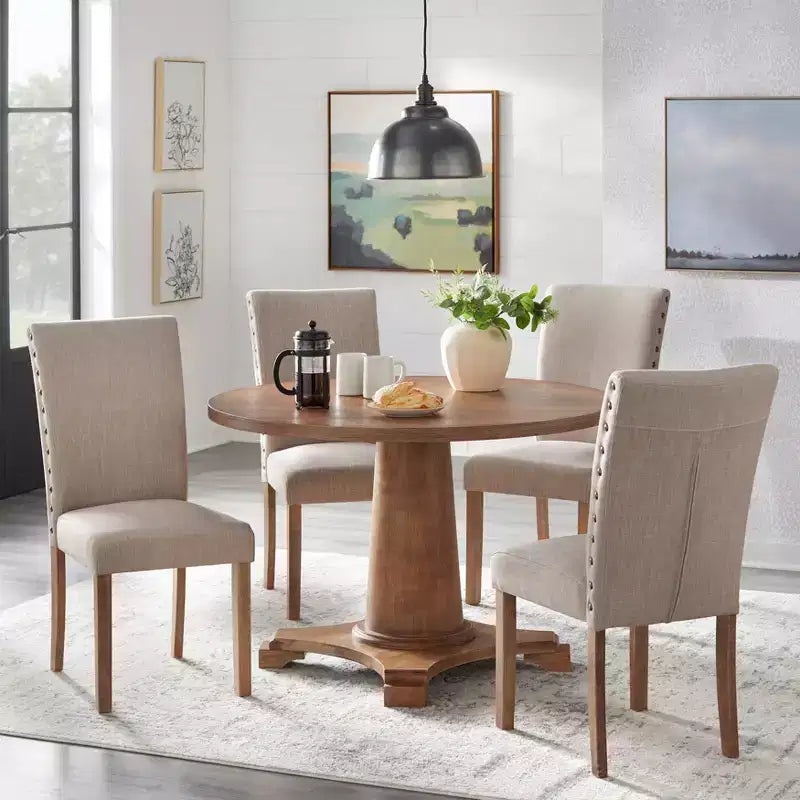 Table à manger à base ronde