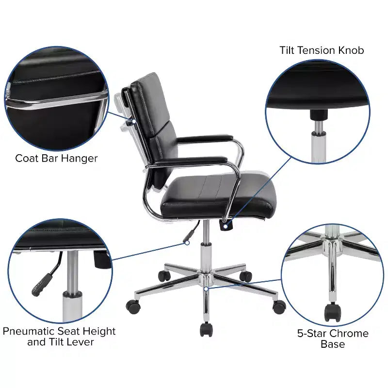 Fauteuil de bureau pivotant de direction moderne