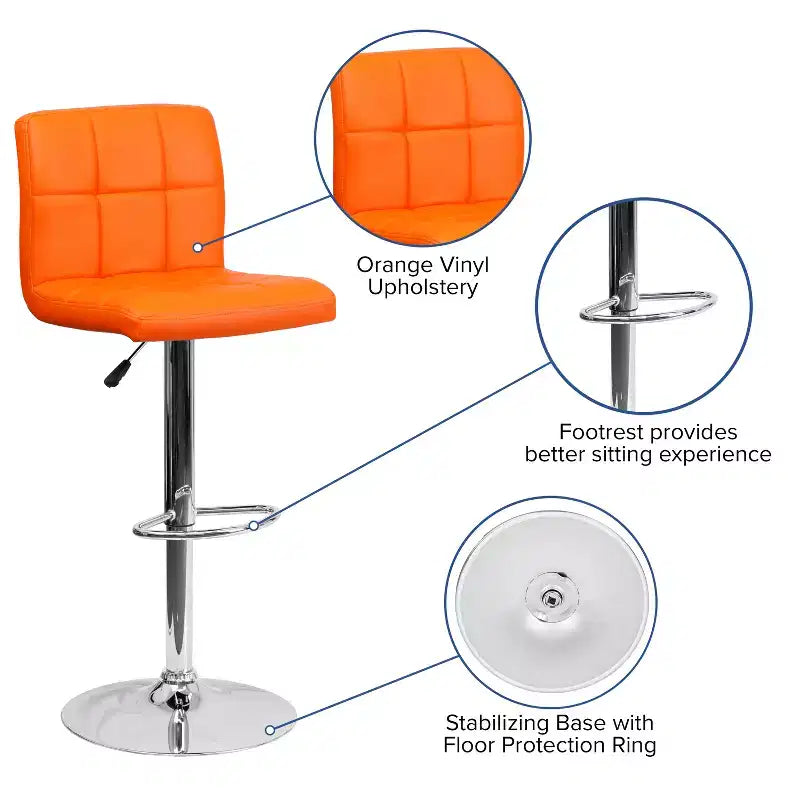 Tabourets de bar réglables en hauteur de style moderne