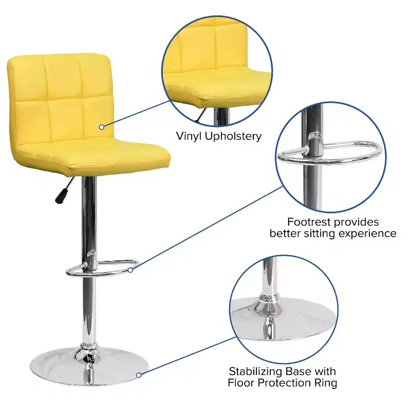 Tabourets de bar réglables en hauteur de style moderne