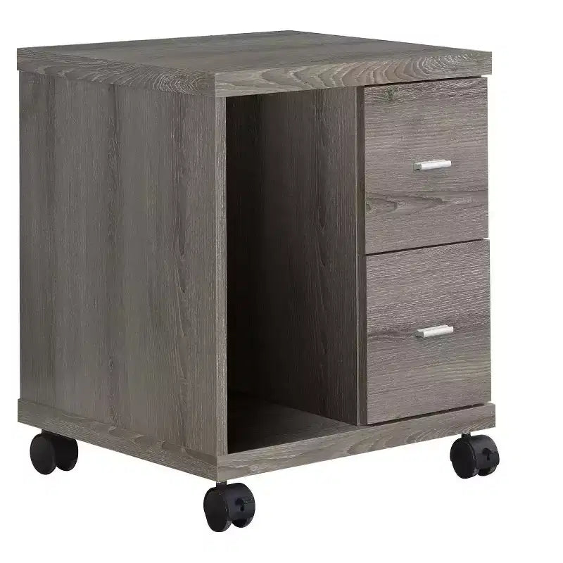 Meuble informatique/roulettes à deux tiroirs de style rétro