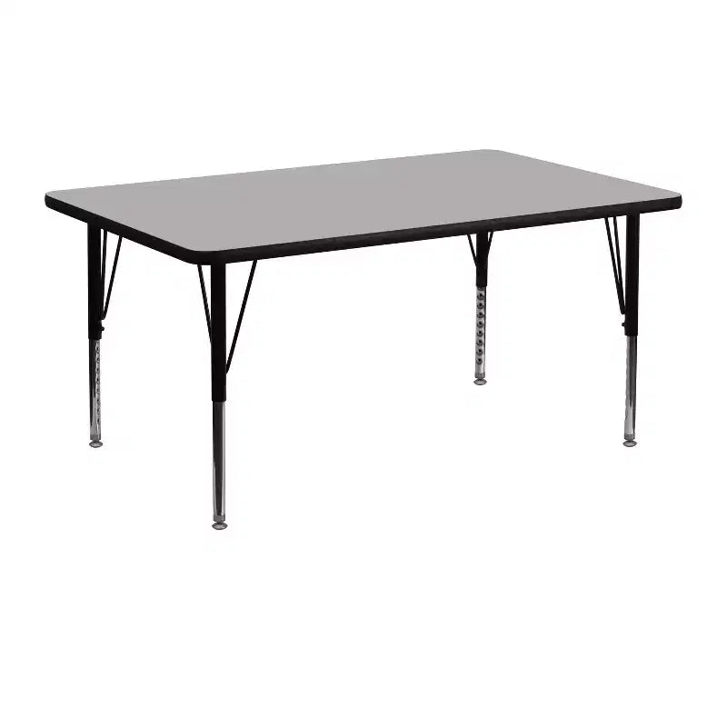 Table d'activités préscolaire réglable en stratifié rectangulaire